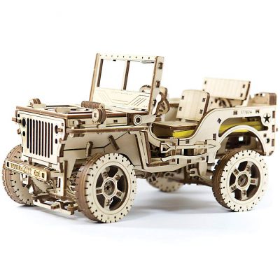 S056WR309 - Jeep 4x4  maquette/puzzle 3D en bois - WOODEN CITY