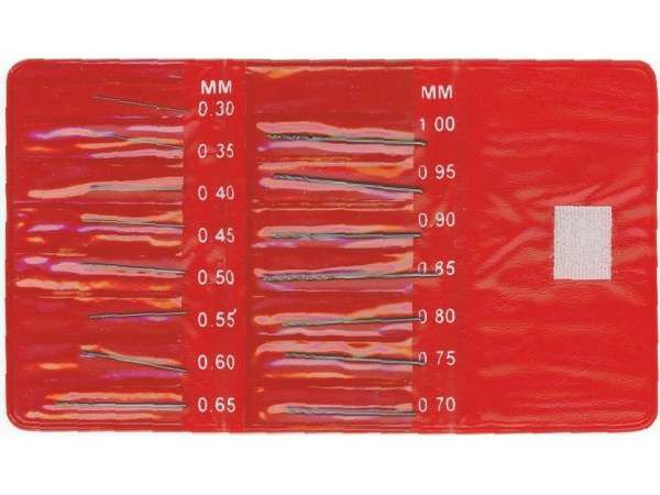 Set de 15 forets HSS (0,30 mm &agrave; 1,00 mm) HO101 - (1.05 mm &agrave; 2 mm) HO102