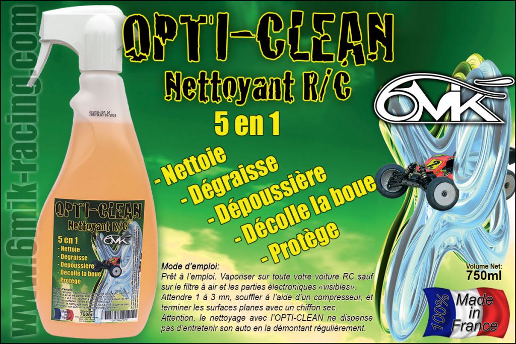 Spray nettoyant OPTI-CLEAN 5 en 1 (750ml) - PO19 - Pi&egrave;ces et Options 6Mik