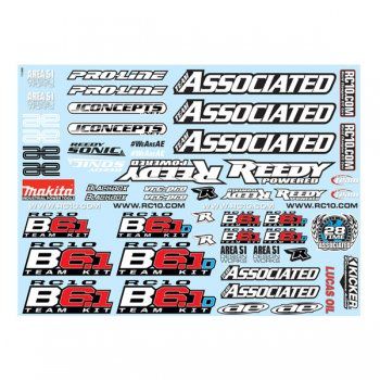 Stickers B6.1 - AS91829 - Pi&egrave;ce d&eacute;tach&eacute;e Team Associated - 91829