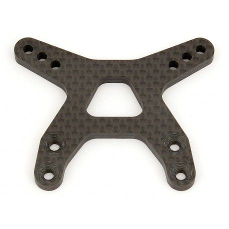 Support d\'amortisseur AV carbone pour triangles plats  -   Team Associated - AS91661