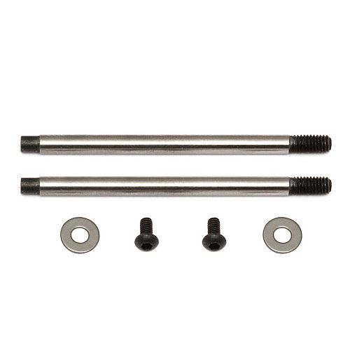 Tiges d\'amortisseurs 3 x 27.5 V2 traitement Chrome (2)  -   Team Associated - AS91620