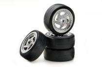 Train de roues Piste \ Throwing Star / Slick\  chrom&eacute; 1:10 Absima (4) - 2510014