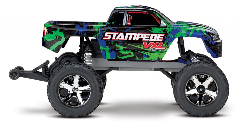 TRX36076-4-GRN - STAMPEDE 4x2 VERT - 1/10 VXL BRUSHLESS - TSM - SANS AQ/CH - TRX36076-4-GRN TRAXXAS