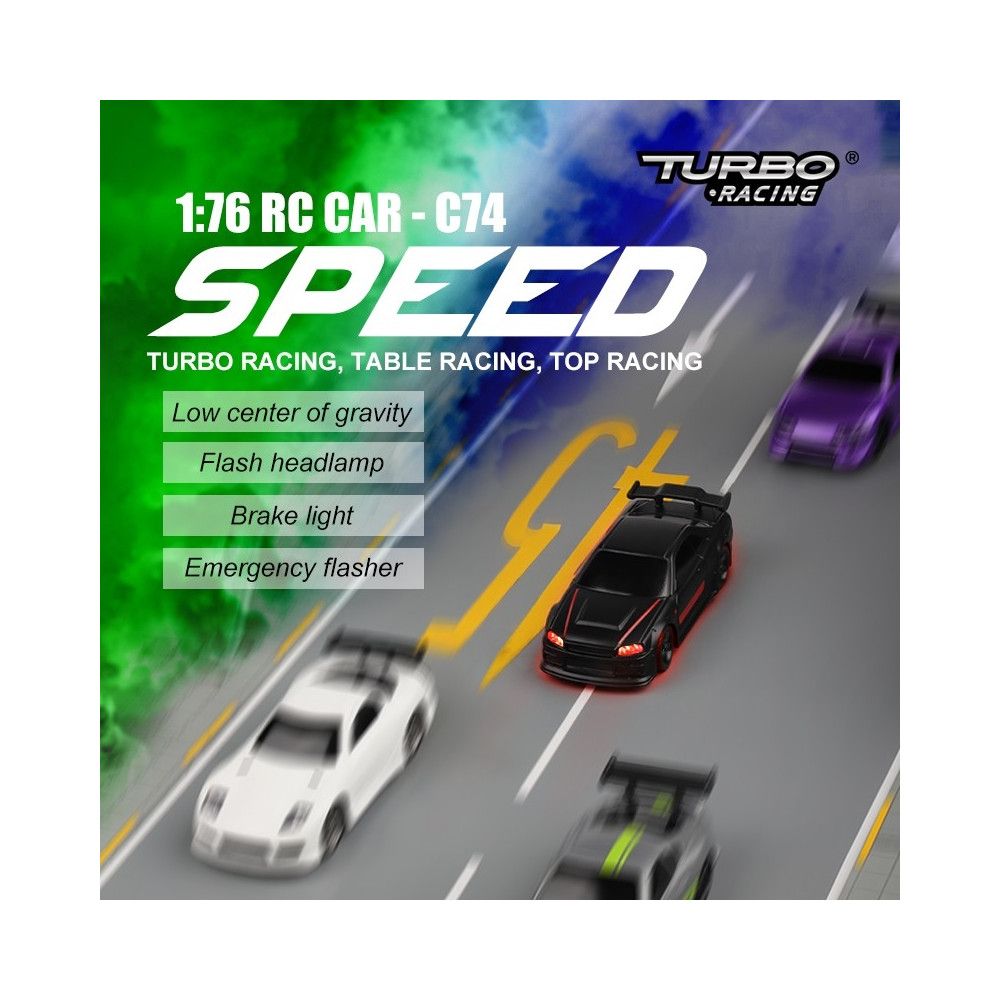 Turbo Racing Micro Sport version Noire 1/76&egrave;me RTR- TB-C74