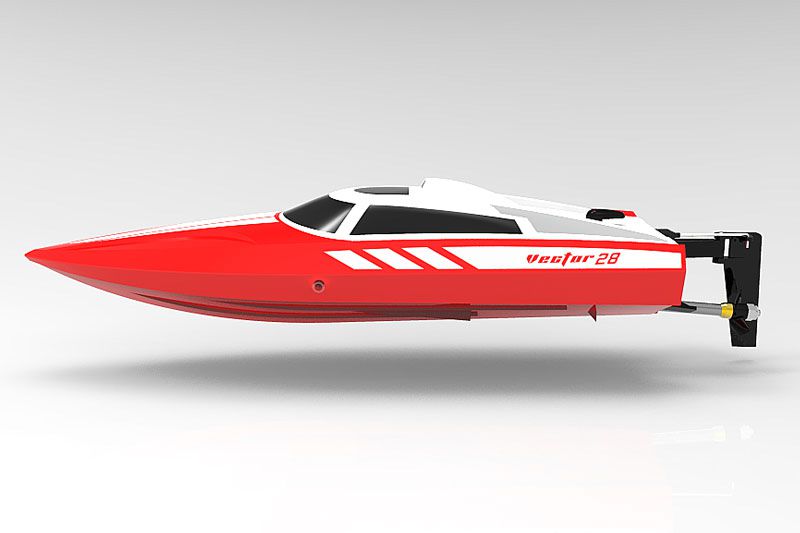 V795-1R - VOLANTEX - BATEAU VECTOR 28 RTR MINI RACING - ROUGE et BLANC