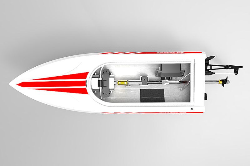 V795-1W - VOLANTEX - BATEAU VECTOR 28 RTR MINI RACING - BLANC et ROUGE