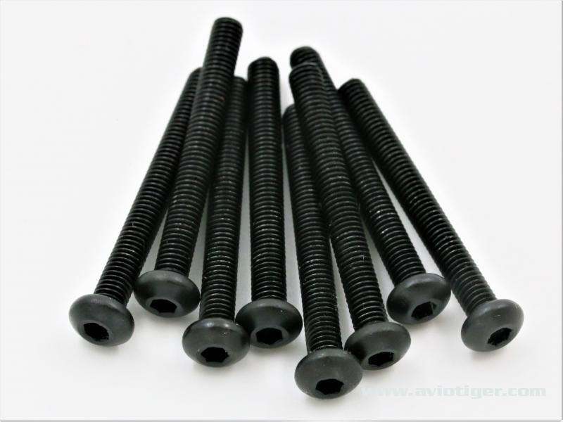 VIS BTR T&Ecirc;TE RONDE M3 x Y mm - Black Bull