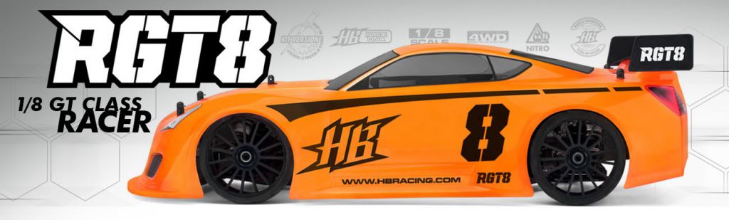 Voiture 1/8 Buggy HB RGT8 Combo + CRF GT5 + Echappement Complet