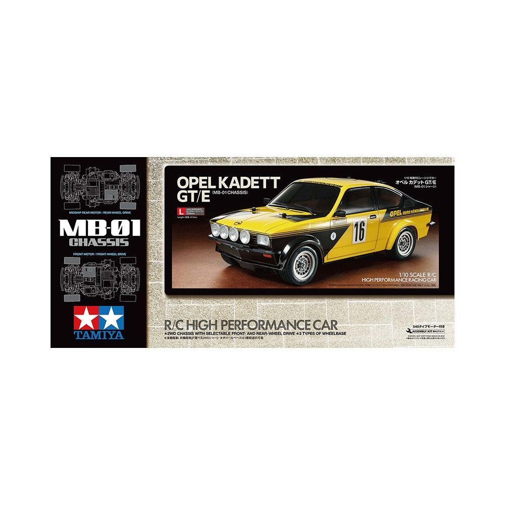 Voiture kit &agrave; monter Opel Kadett GT/E MB01 - Tamiya 58729