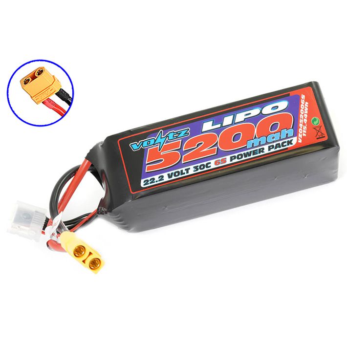 VOLTZ 5200MAH 22.2V 30C LIPO BATTERY W/XT90 VZ0452006SXT90 