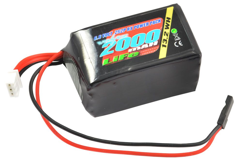 VZ0250 - accu de r&eacute;ception plat VOLTZ 1600mah 2S 6.6V RX LiFe