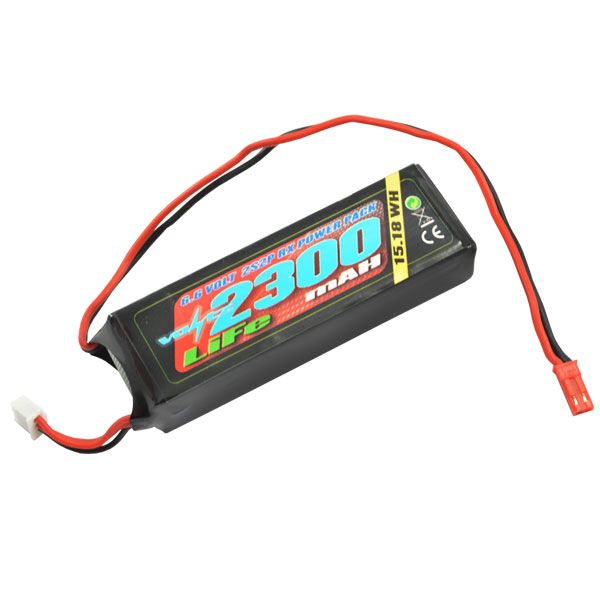 VZ0260 - accu de r&eacute;ception plat VOLTZ 2300mah 2S 6.6V RX LiFe prise Bec