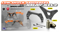 XB2 Support d\'amortisseurs AV carbone 4 mm- 322084 - Pi&egrave;ce d&eacute;tach&eacute;e XRAY