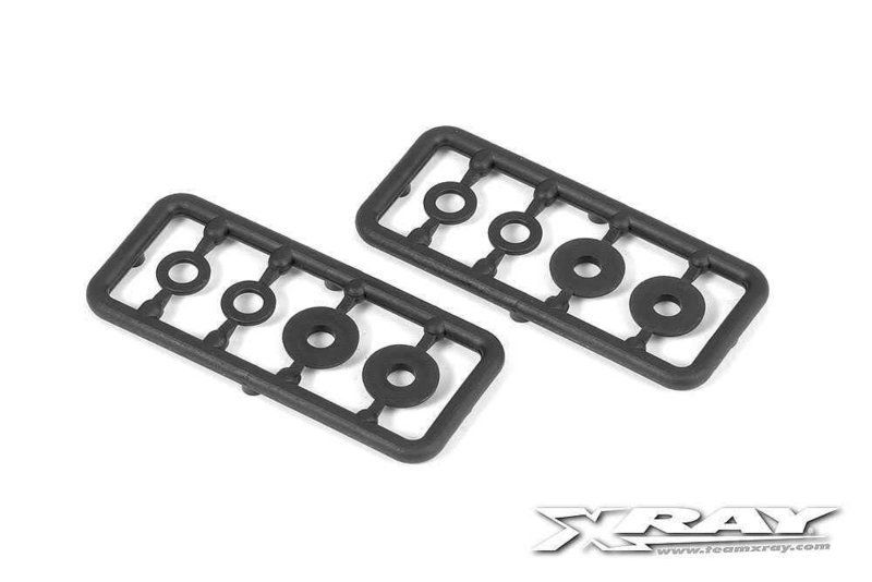 XB8 Rondelles Delrin pour amortisseurs (2) - 358019 - Pi&egrave;ce d&eacute;tach&eacute;e XRAY
